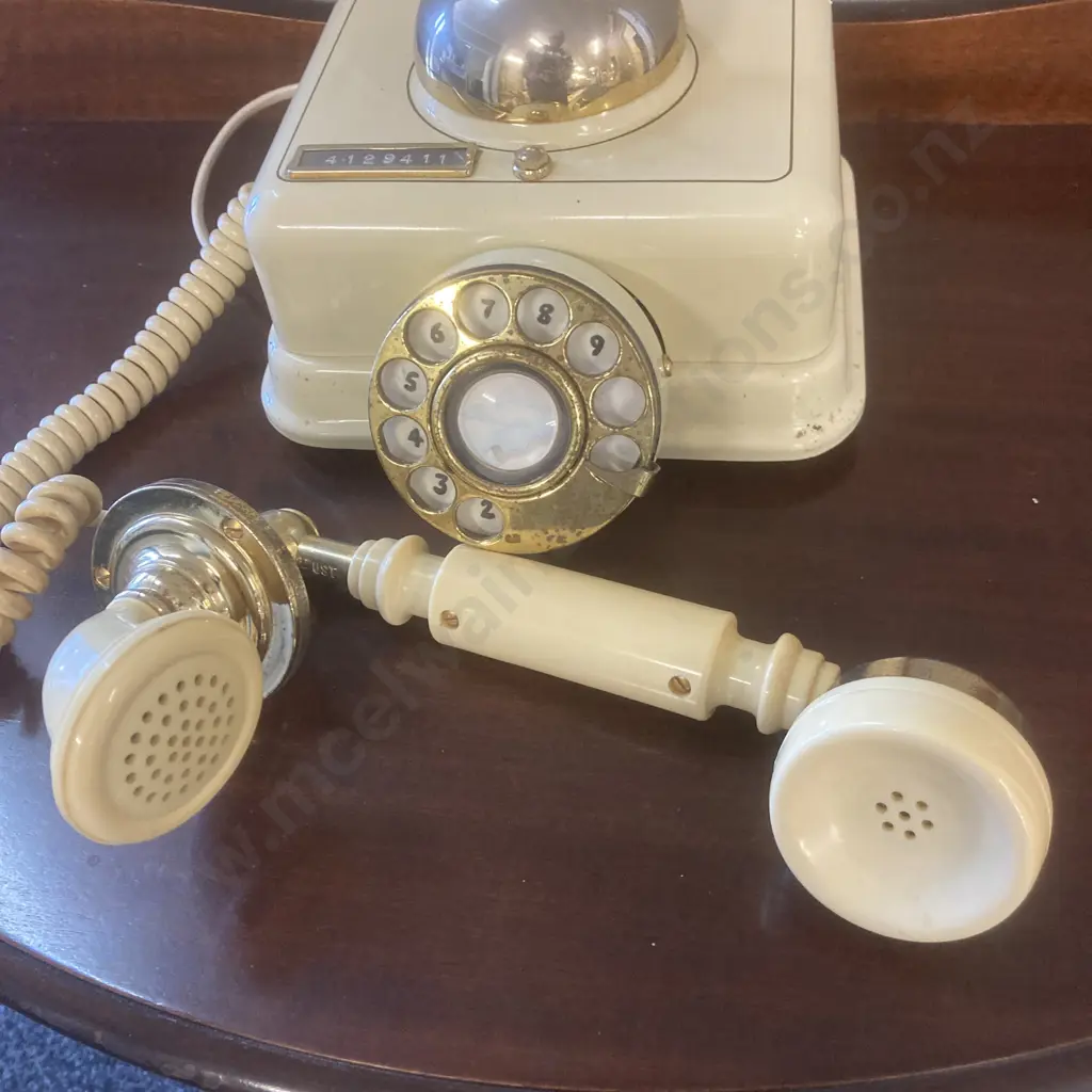 Vintage Victorian French Style Rotary Telephone, Made in Japan, Model J0-8 Image 1++
