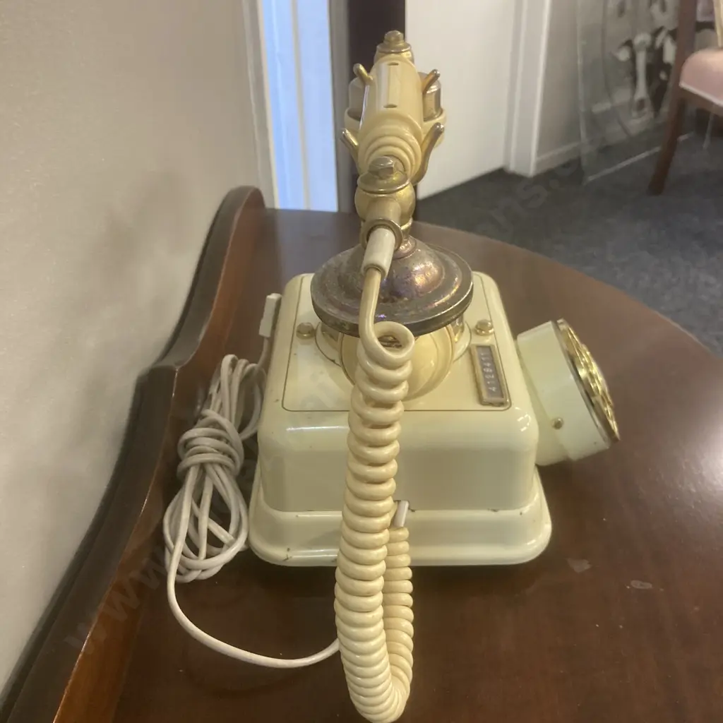 Vintage Victorian French Style Rotary Telephone, Made in Japan, Model J0-8 Image 1++