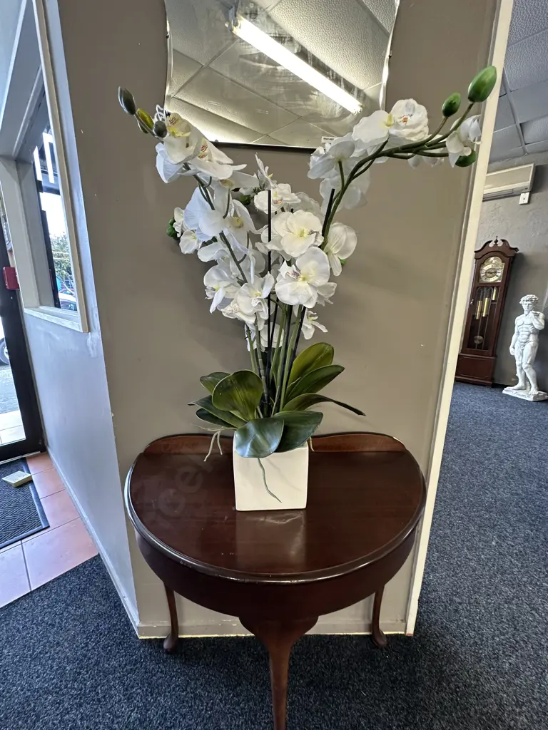 Faux Orchids In Cream Planter H70cm Image 1++