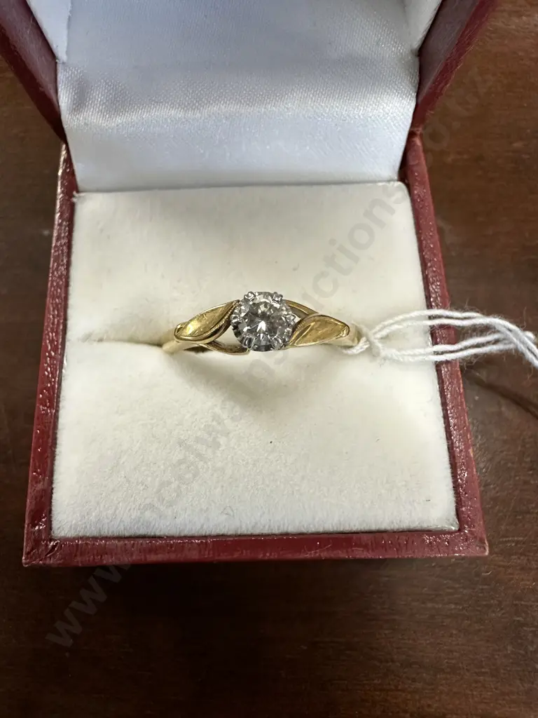 Vintage Solitaire Courtship Diamond Ring Stamped 9ct & CJ McCarthy Ltd Paperwork Dated 12th May 1967 Image 1++