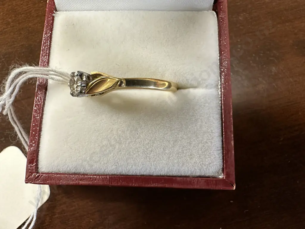 Vintage Solitaire Courtship Diamond Ring Stamped 9ct & CJ McCarthy Ltd Paperwork Dated 12th May 1967 Image 1++
