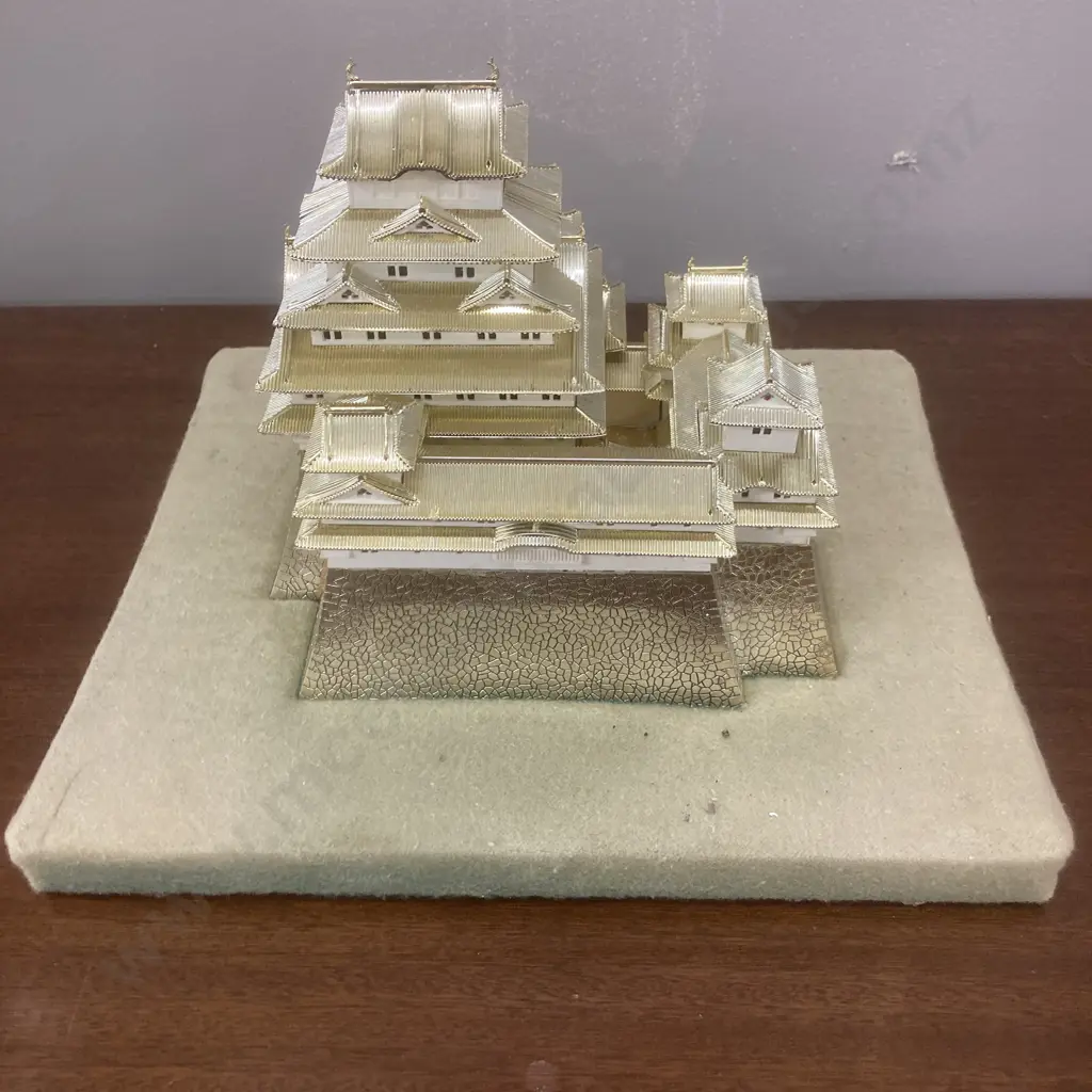 Plastic Model Oriental House On Base, H17 W28 D24cm Image 1++