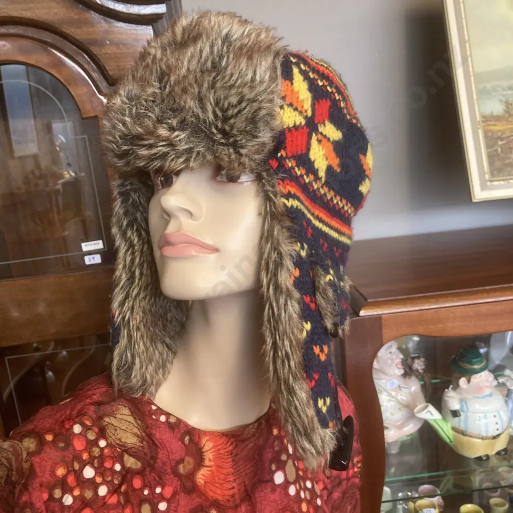 Park Nepal Trapper Hat & Red Stamp Gloves Image 1++