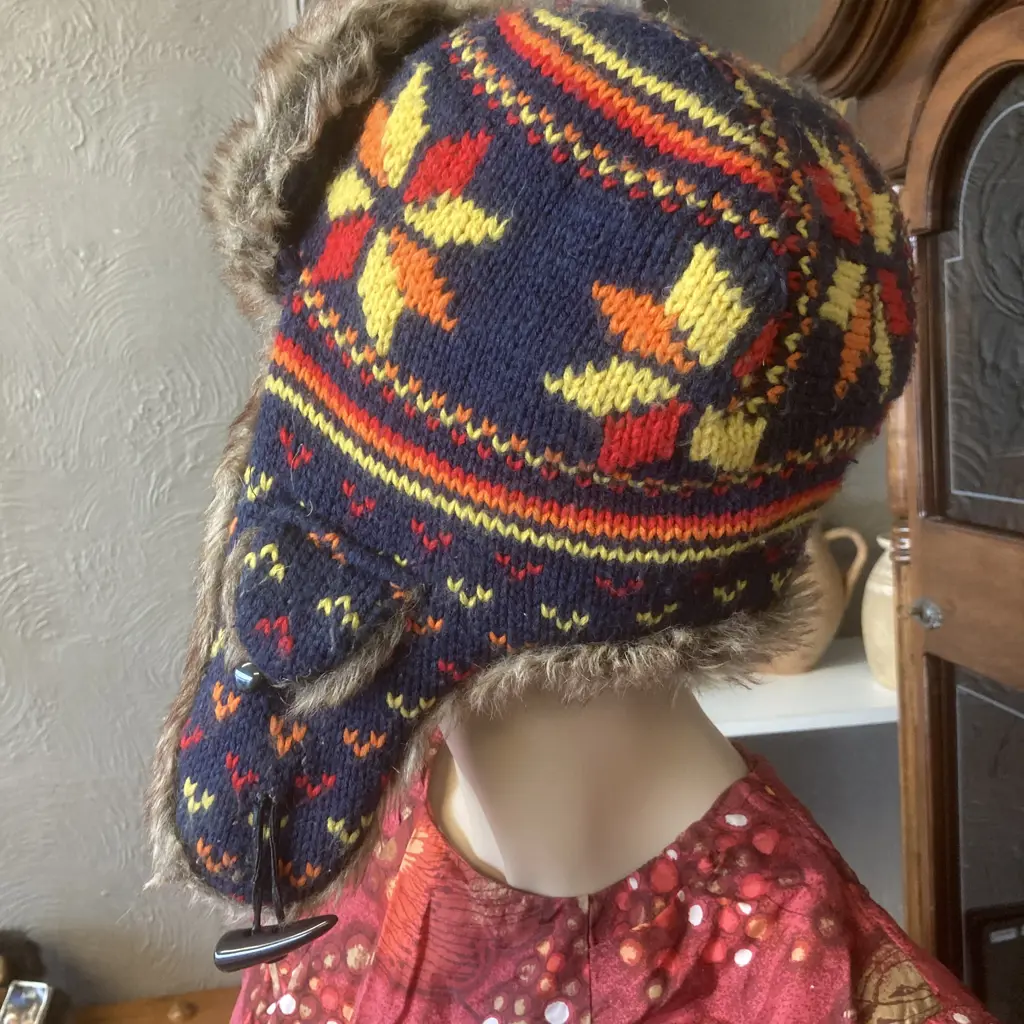 Park Nepal Trapper Hat & Red Stamp Gloves Image 1++