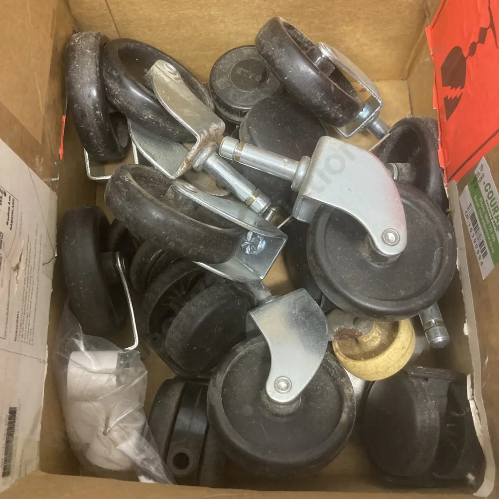 Box lot Assorted Wheels & Castors Image 1++