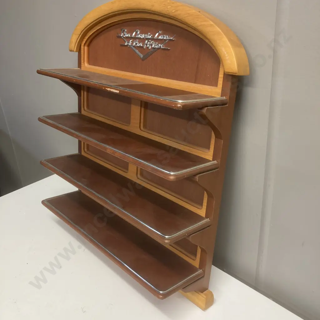 Small Wall Hung Display Shelf "Classic Cars Of The Fifties" H54 W47.5 D13cm Image 1++