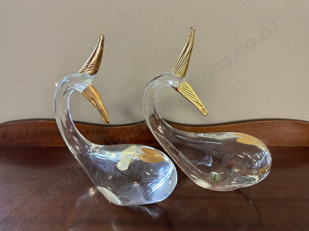 Pair Of Italian Murano Whales Image 1++