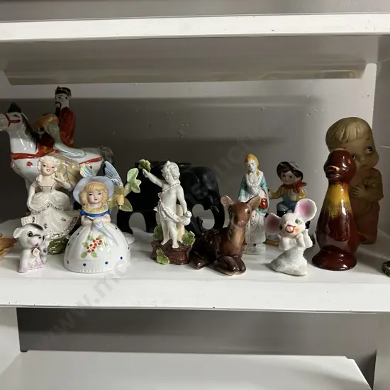 Selection Of Figurines Including Blue Mountain, Dreamland Creations Squeaky Doll Etc