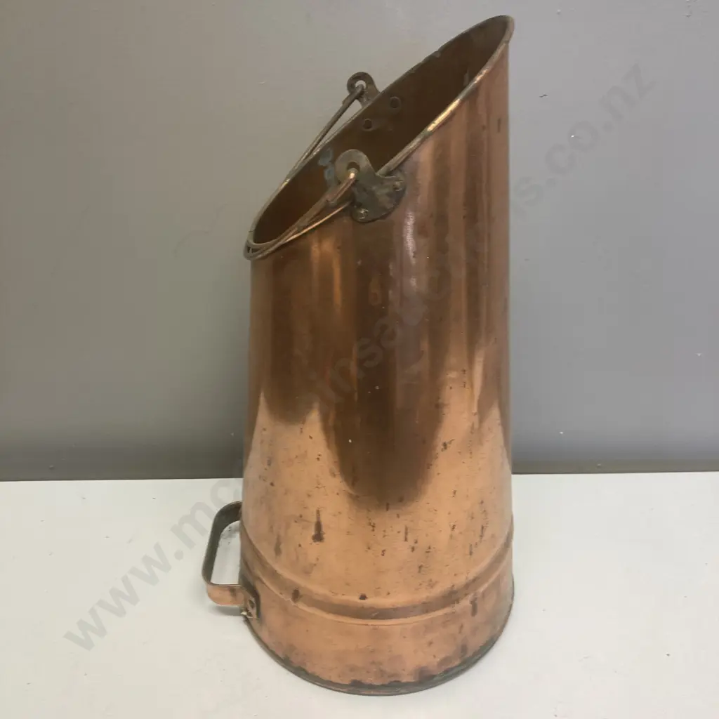Vintage Copper Coal Scuttle, H45cm Image 1++