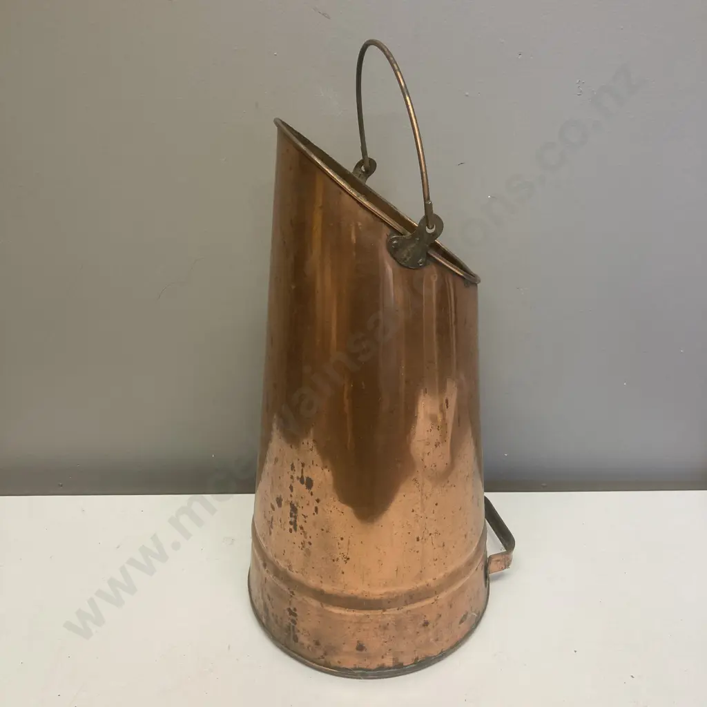 Vintage Copper Coal Scuttle, H45cm Image 1++