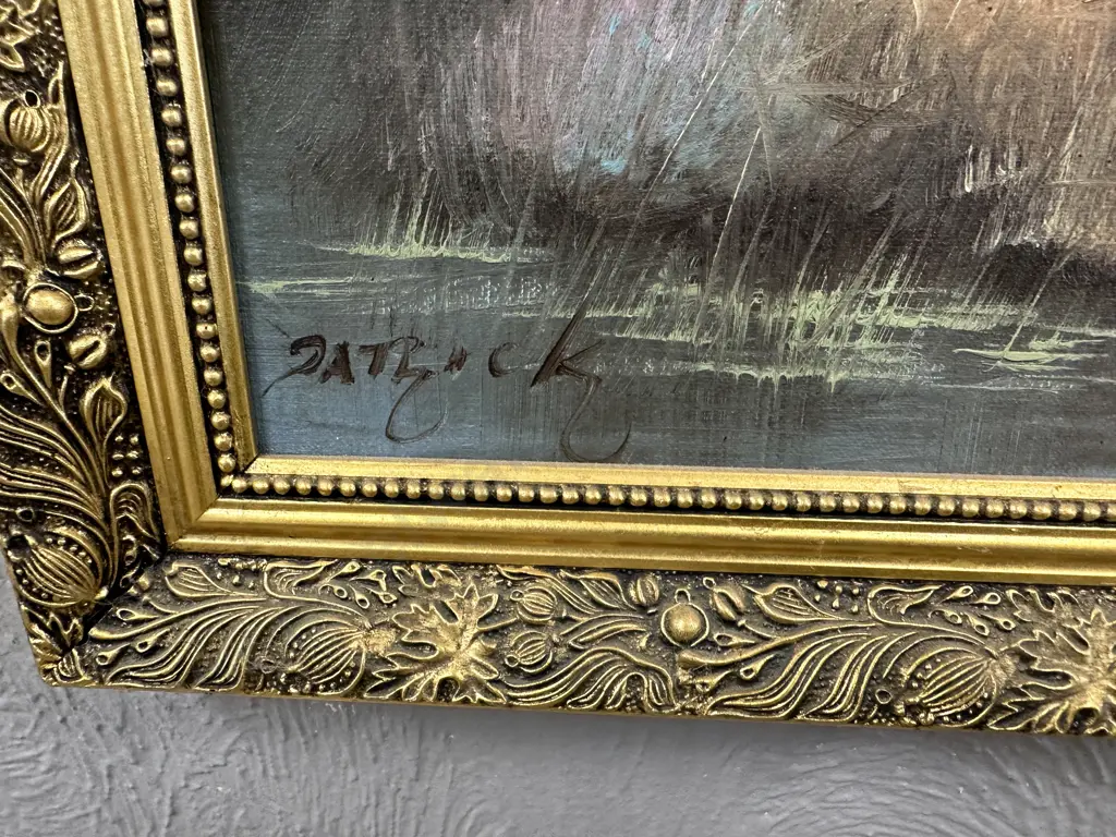 Vintage Ornate Gilt Framed Artwork 'Flying Ducks' Signed, 70 x 127cm Image 1++