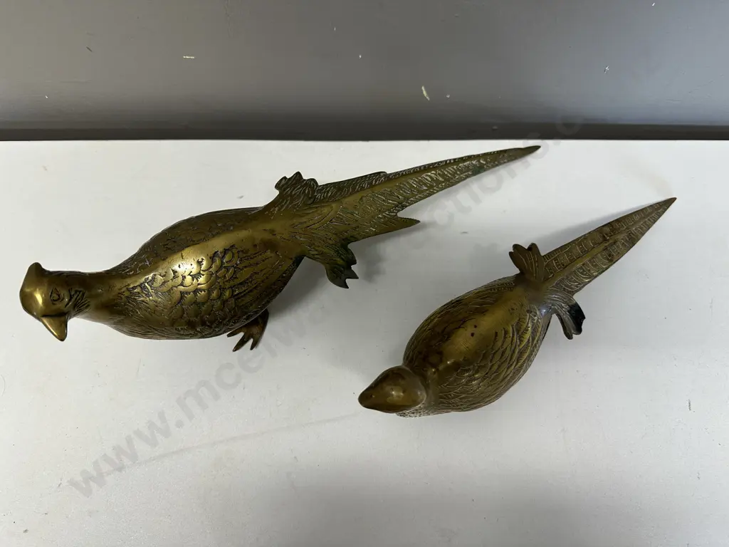 Set Of 2 Vintage Brass Birds  Image 1++