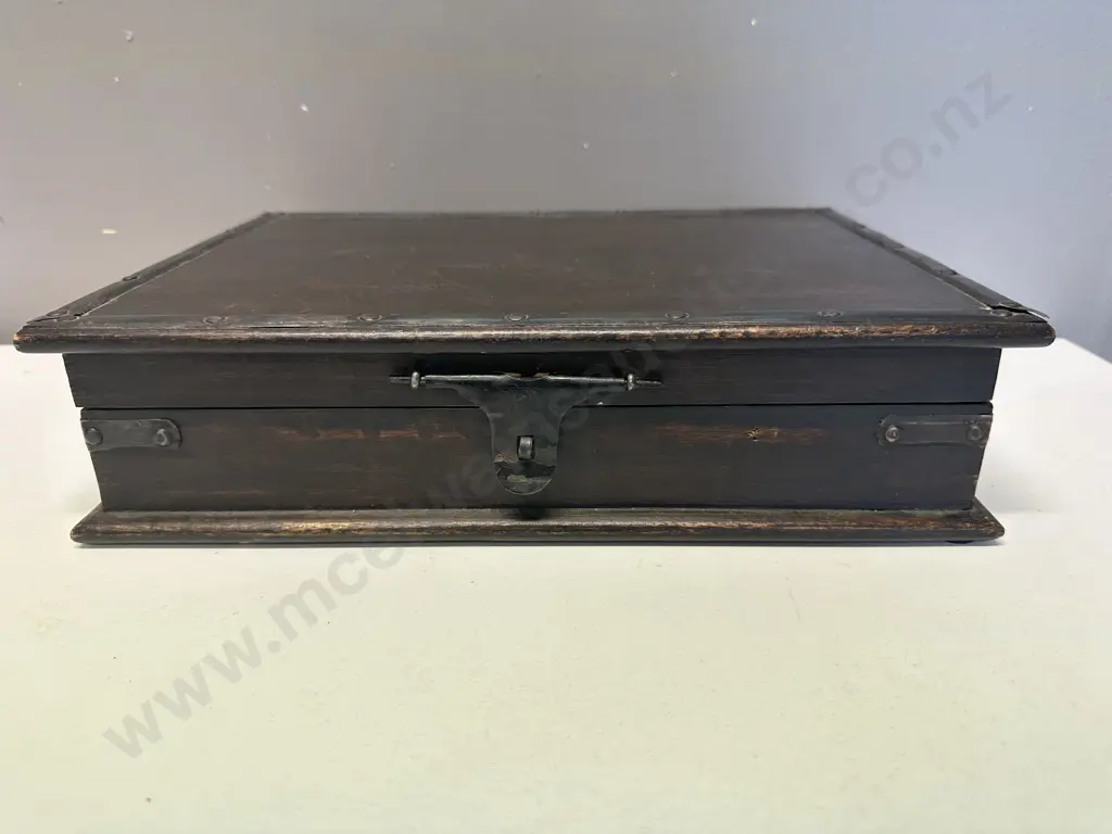 Wooden Storage Box With Sterling Silver Earrings, Scarf, Etc Image 1++