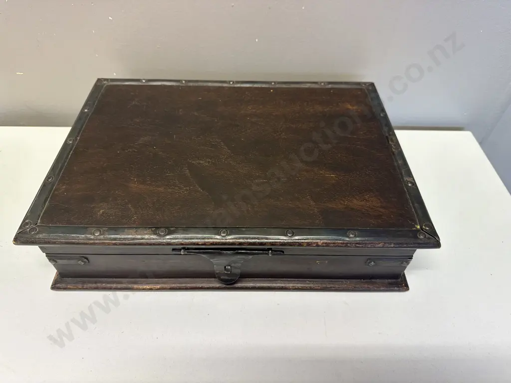 Wooden Storage Box With Sterling Silver Earrings, Scarf, Etc Image 1++