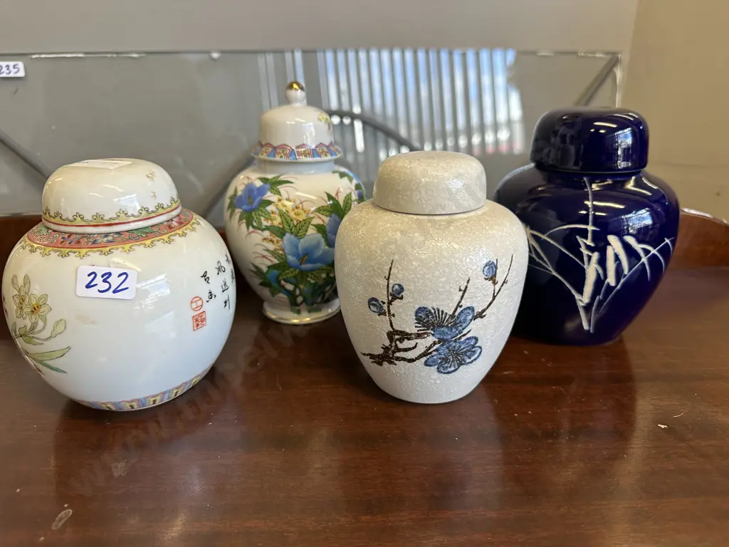 Selection Of Ginger Jars Blue & White Tones Image 1++