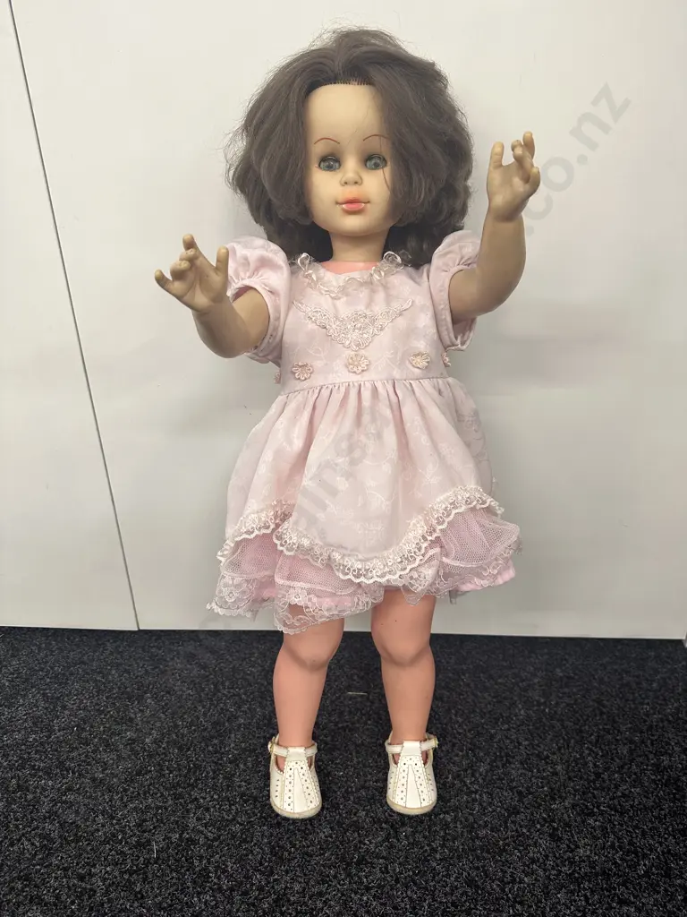 Vintage Doll -  78cm High, Open & Close Eyes, Voice Box A/F, Hard Plastic Image 1++
