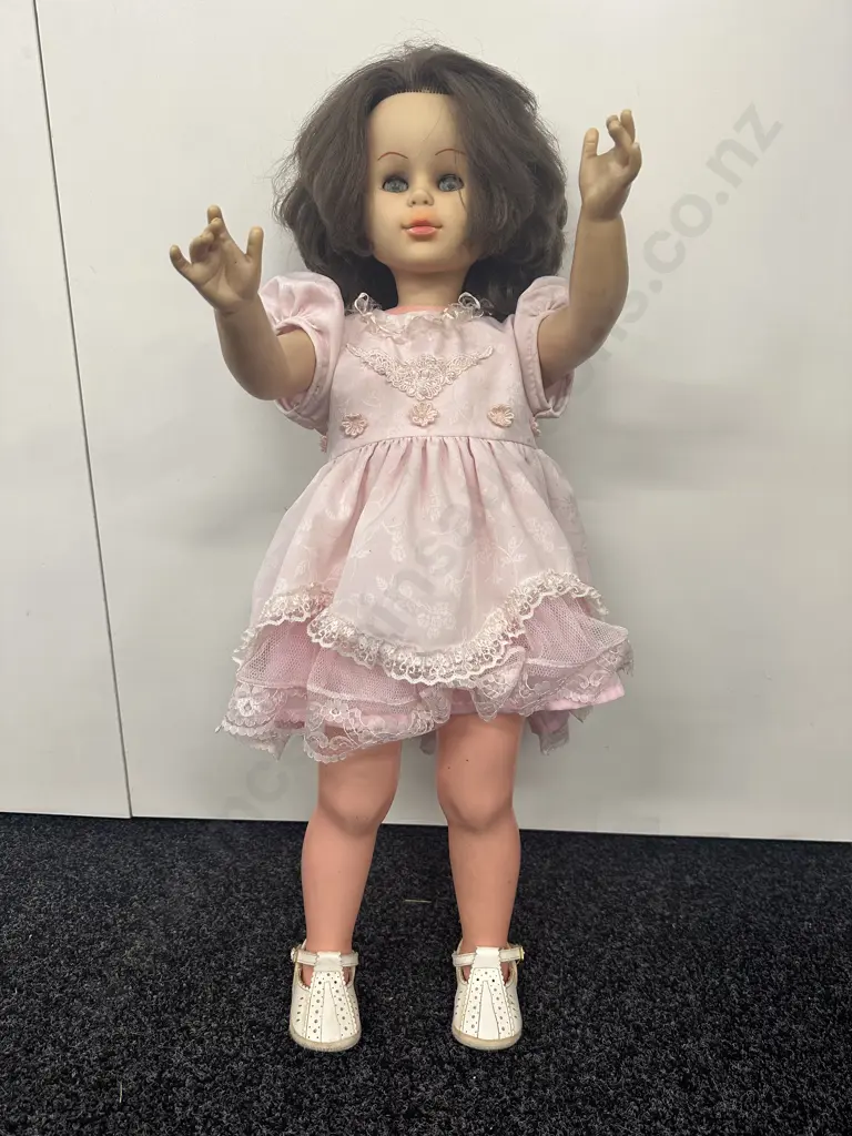 Vintage Doll -  78cm High, Open & Close Eyes, Voice Box A/F, Hard Plastic Image 1++