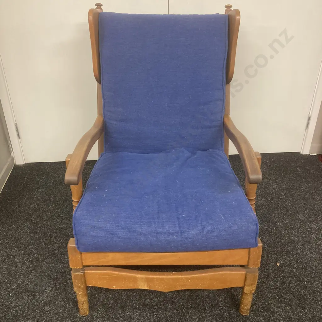 Mid Century Drexel Armchair, Wingback Design, Rocker Image 1++