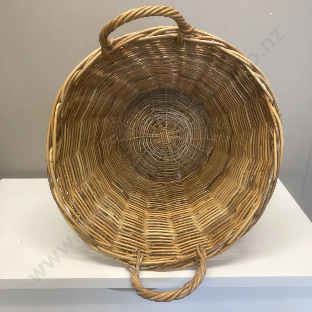Two Handled Cane Basket, 43 x 54cm Image 1++