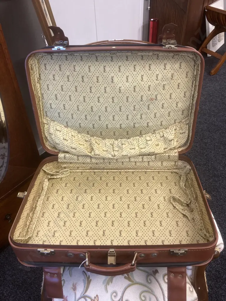 Authentic Yves Saint Laurent Suitcase In Vintage Condition Image 1++
