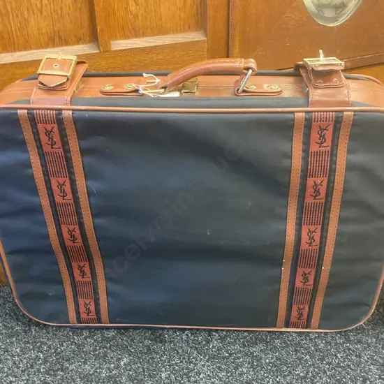 Authentic Yves Saint Laurent Suitcase In Vintage Condition