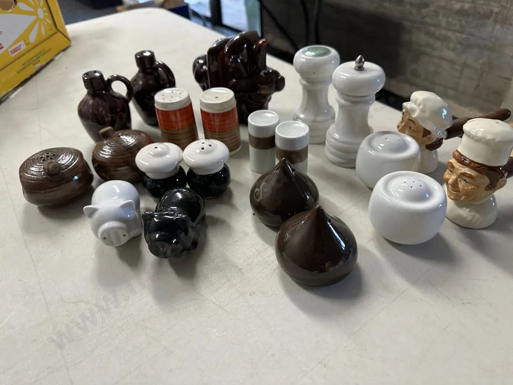 Selection Of Assorted Salt & Pepper Shakers Image 1++