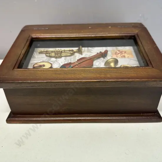 Wooden Jewellery/Storage Box Musicial Themed H12cm, W28cm, D20cm