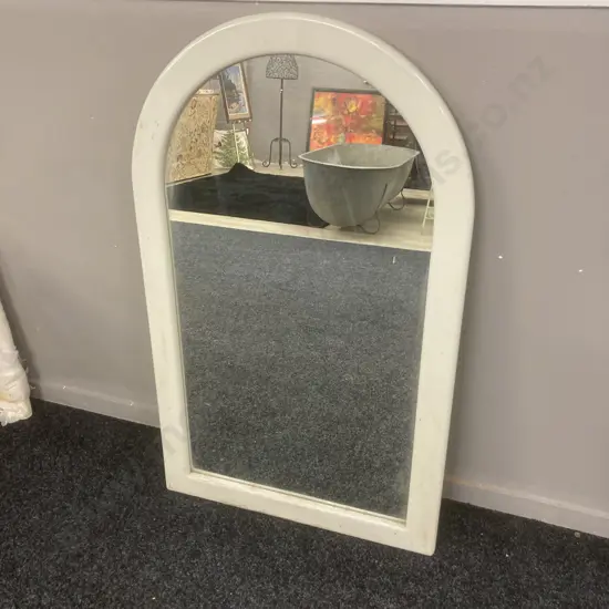 Cream Lacquered Mirror (As Found Condition), 100 x 60cm (Unable to Sell so Donated)