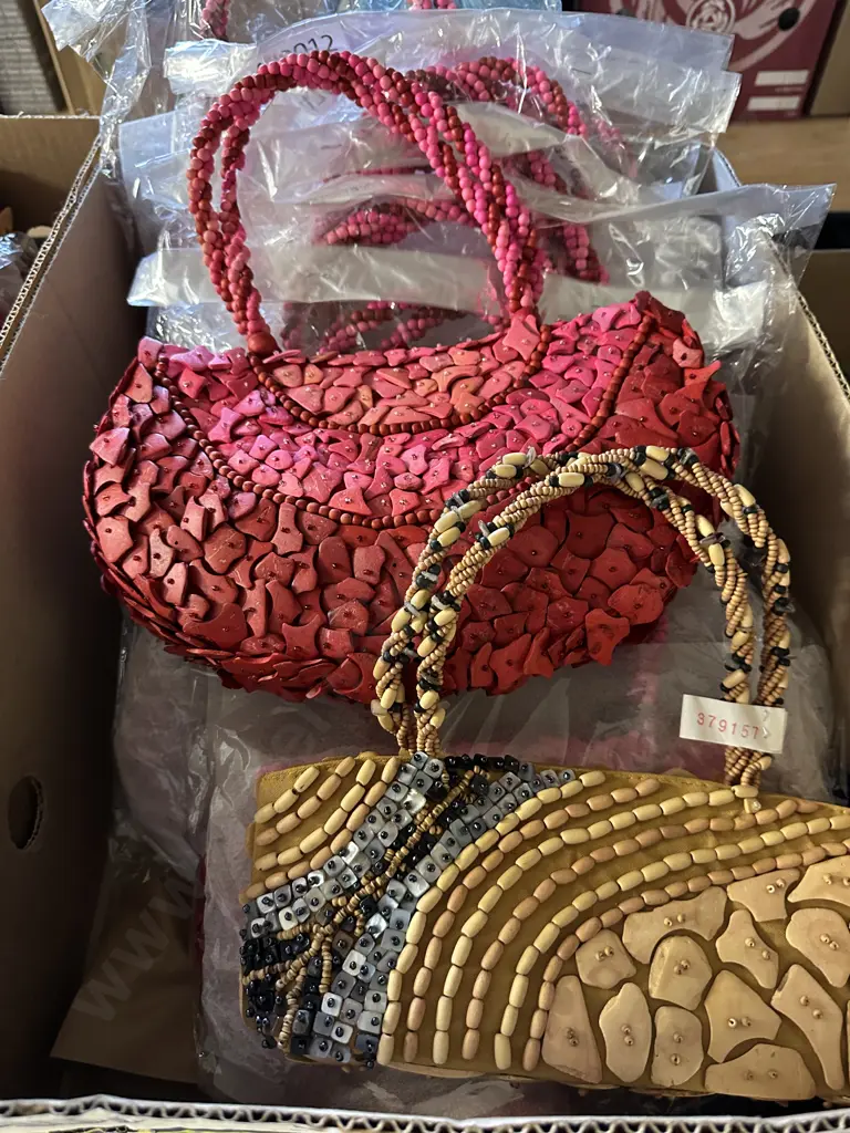 'Pele' Handbags Pink And Cream Image 1++