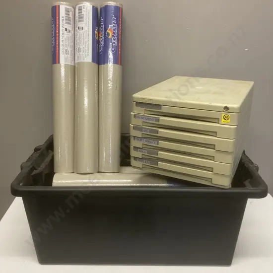 Lot of 14 Rolls of Wallpaper - Colour Your World 42585, Black Bin, Small Plastic Sorter Drawer Unit