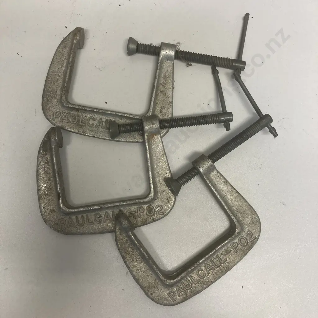 Lot of 3 Vintage Paulcall - PO2 C-Clamps Image 1++