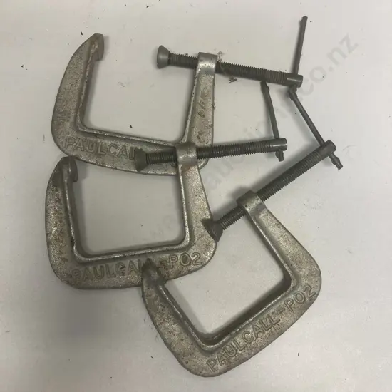 Lot of 3 Vintage Paulcall - PO2 C-Clamps