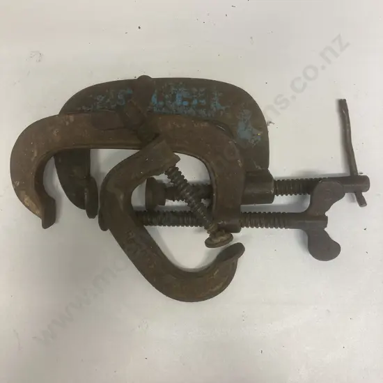 Lot of 3 Assorted G-Clamps