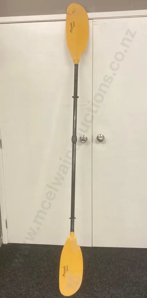 Yellow Double Headed PROPELZ SPEED Paddle With Black Bar Image 1++