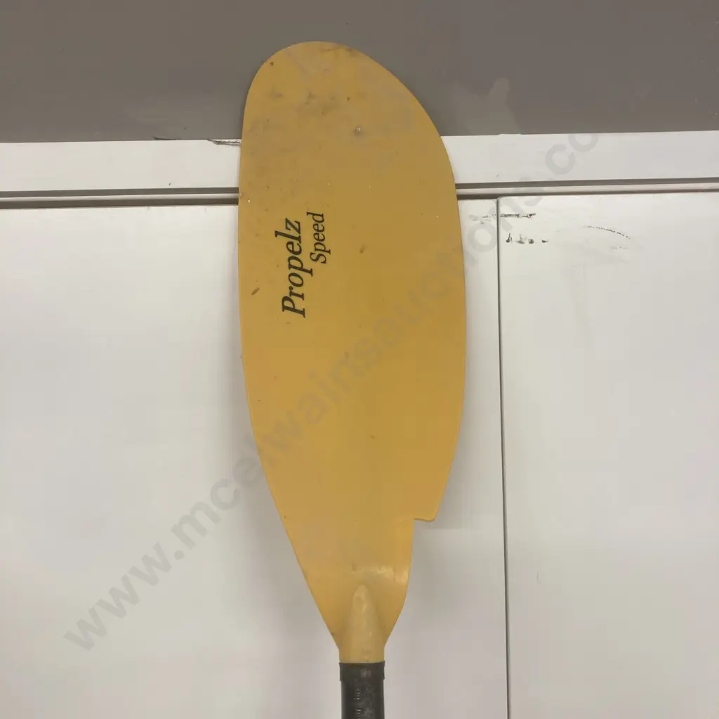 Yellow Double Headed PROPELZ SPEED Paddle With Black Bar Image 1++
