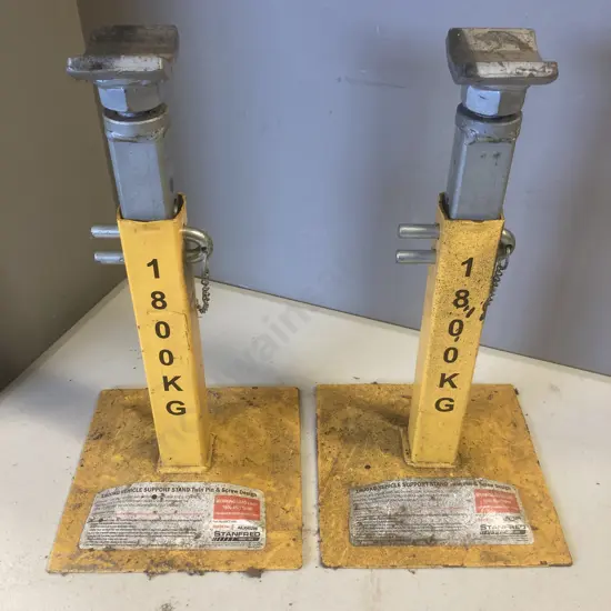 Pair of Stanfred Jack Stands - 1800Kg Vehicle Support Stand Twin Pin & Screw Design