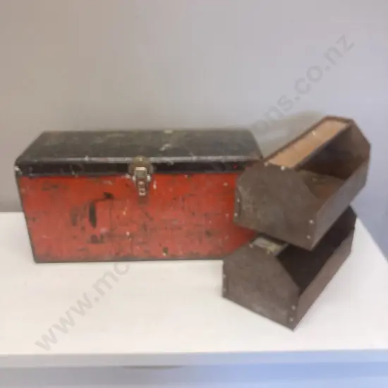 Vintage Sidchrome Toolbox & 2 Steel Caddys