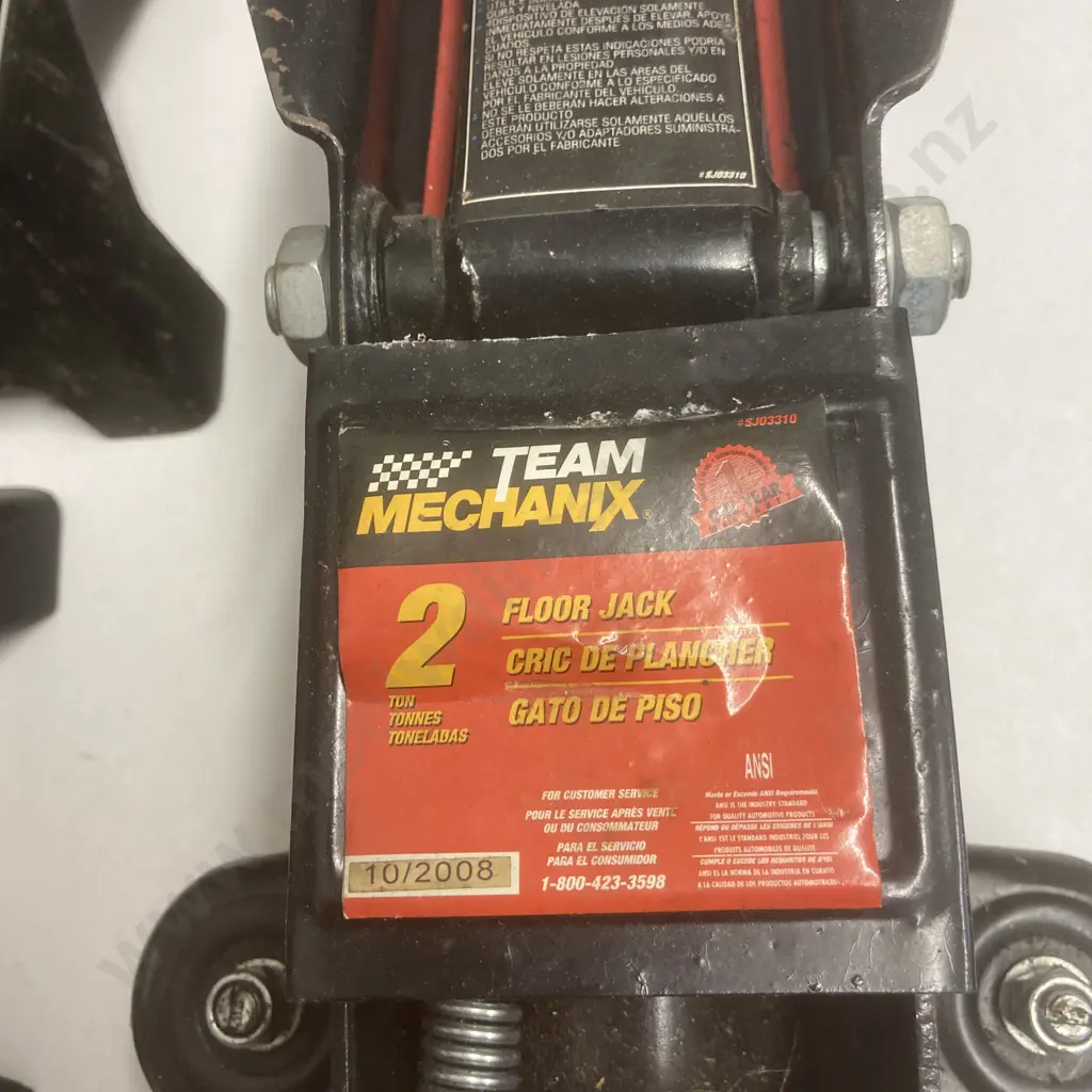 Pair of Team Mechanix 3 Ton Jack Stands & 2 Ton Floor Jack (No Handle) Image 1++