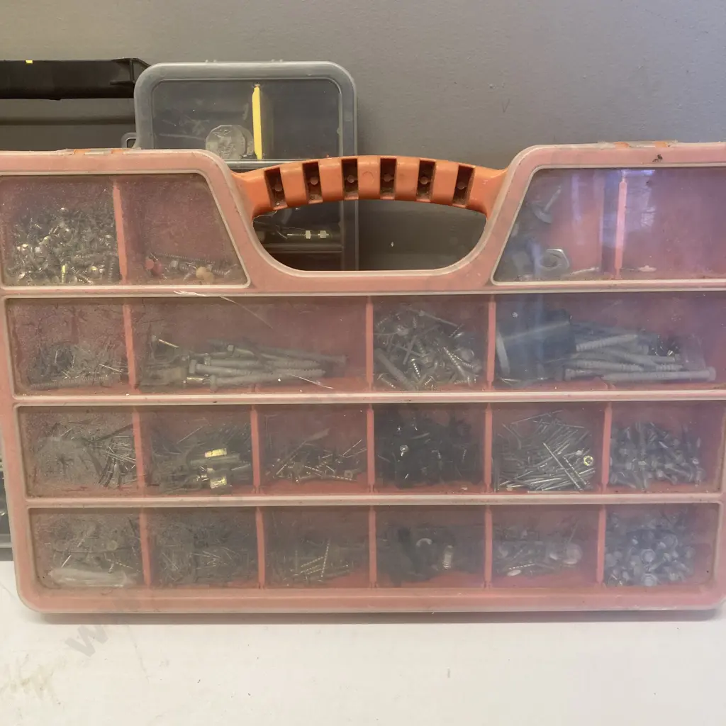 Plastic Sorter Cases x 2 - Nails, Nuts, Hardware Image 1++
