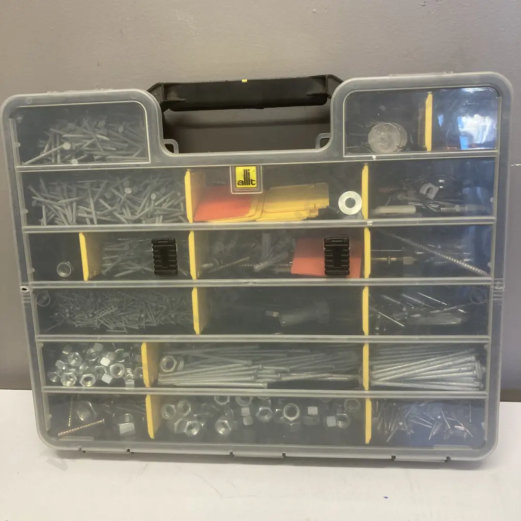 Plastic Sorter Cases x 2 - Nails, Nuts, Hardware Image 1++