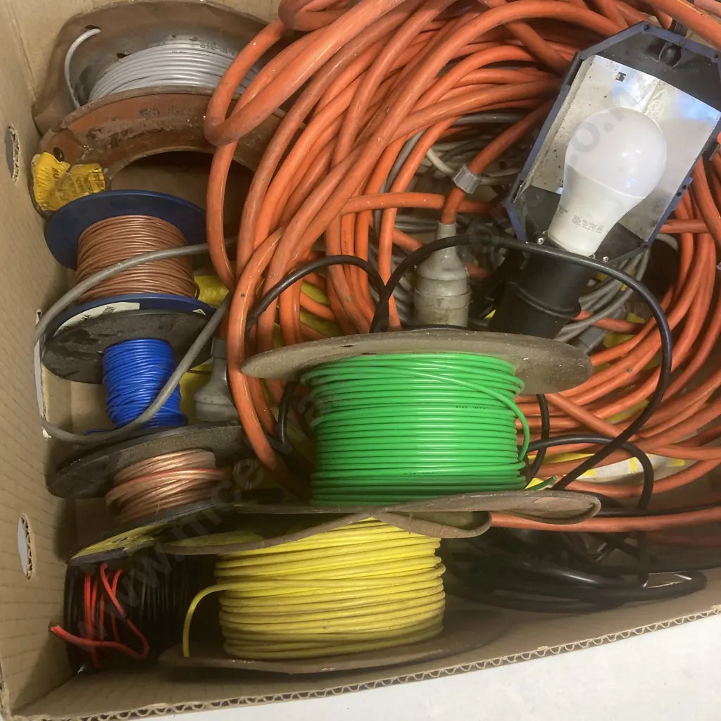 Box Lot Leads, Assorted Wires Etc Image 1++