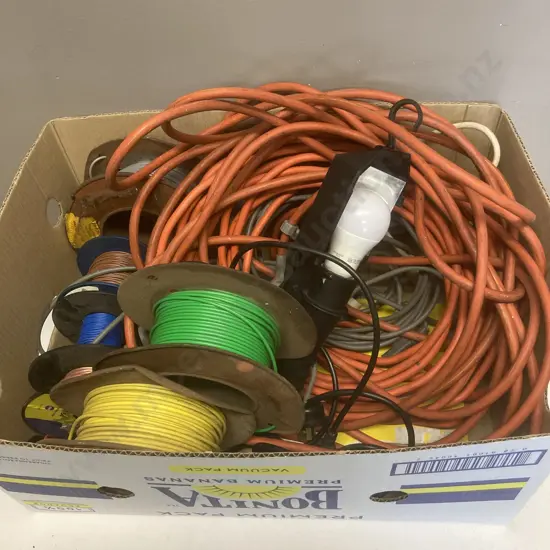 Box Lot Leads, Assorted Wires Etc