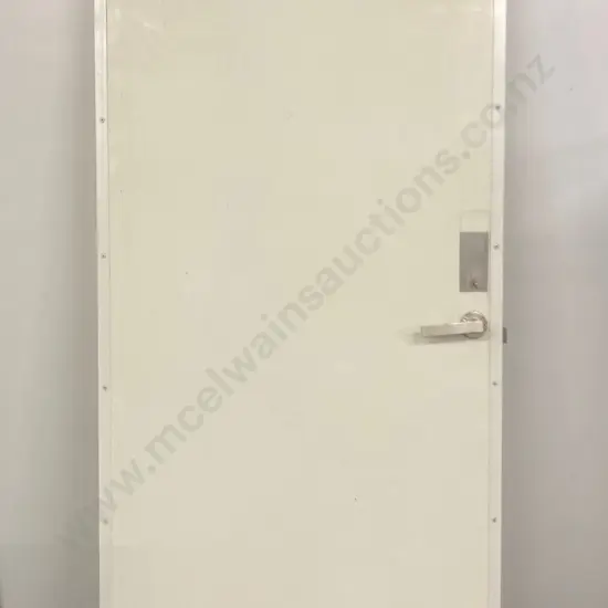 Door With Thin Steel Covering, Handle, Lock & Key, H198 W82.5 D5.5cm