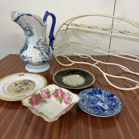 Selection Of China Items & Retro Crockery Stand
