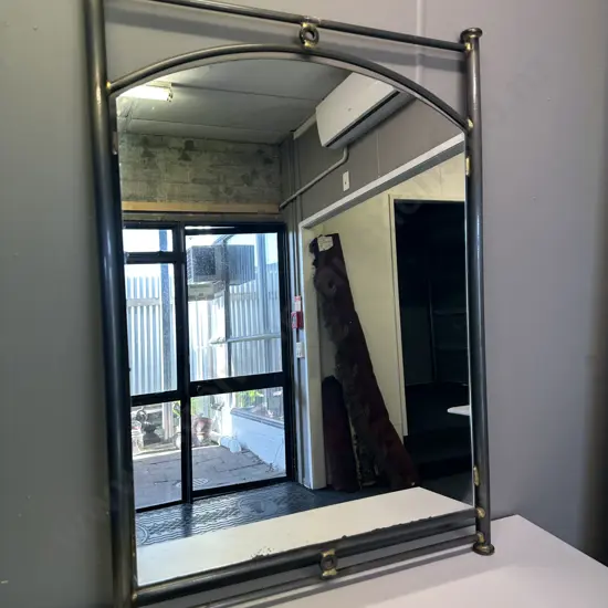Metal Framed Mirror H92 w65cm