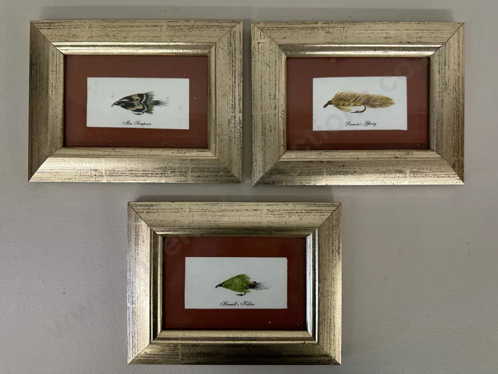 Framed Original Watercolours x 3. Mrs Simpson, Parsons Glory & Hamills Killer Image 1++