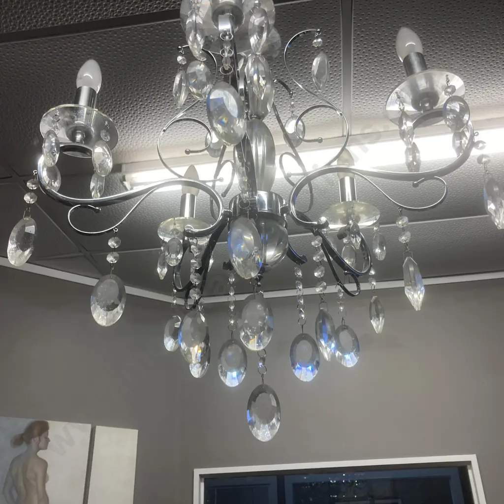 Chandelier Light, Ornate 5 Bulb Image 1++