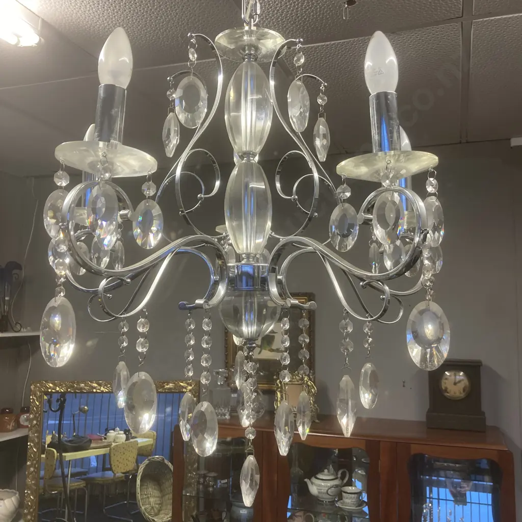 Chandelier Light, Ornate 5 Bulb Image 1++
