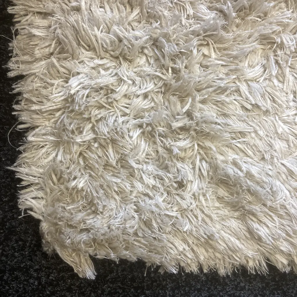 Sassy Brand White Shaggy Floor Rug, 150 x 210cm Image 1++