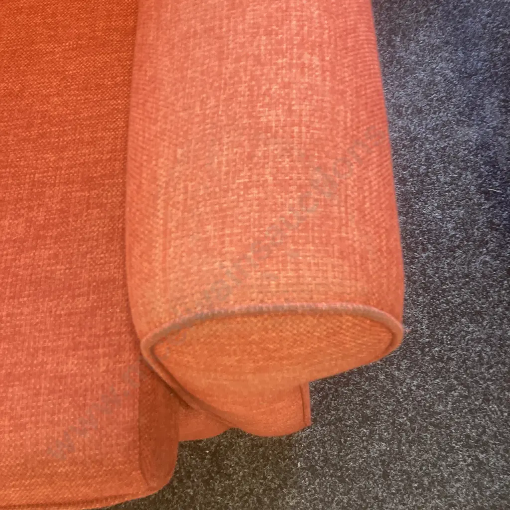 Lounge Suite - 2 Seater Couch With 2 Recliner Chairs, Rusty Red Colour Warwick Fabric Image 1++